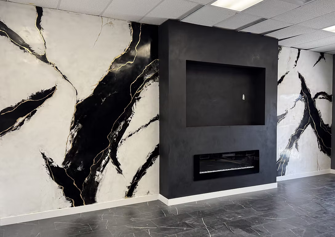 Transform those old brick fireplaces with the luxury of Venetian Plaster